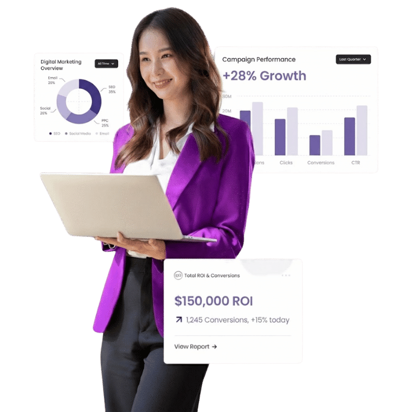 digital marketing service vector graphic