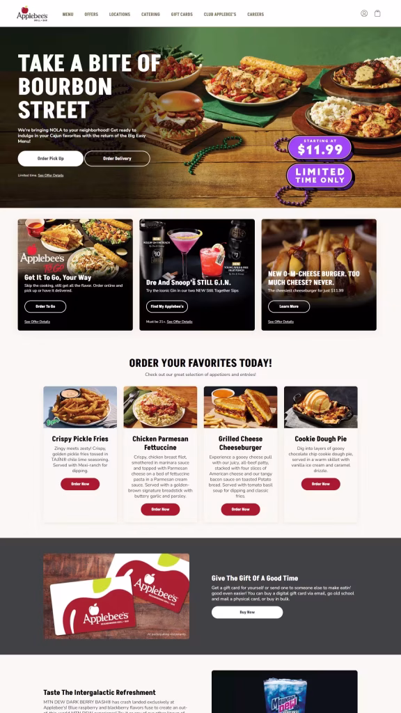 Applebee’s Restaurant Website – UI/UX & Web Development 8 Applebess Website Image