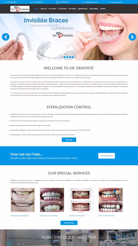De Dentiste Website Image