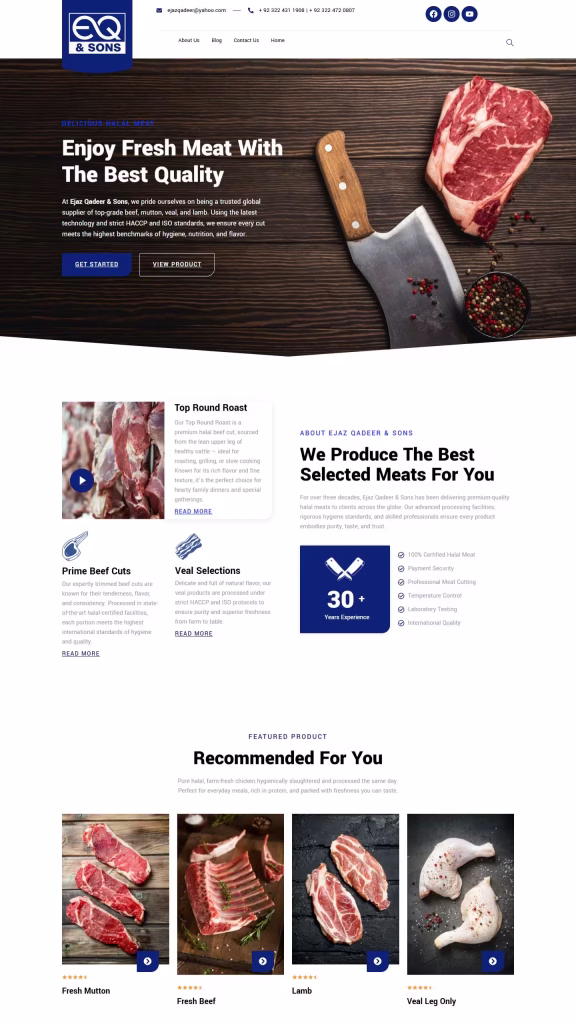 Ejaz Qadeer & Sons Slaughterhouse Website Design & Digital Marketing 2 ejazqadeerandsonsslaughterhouse website Image