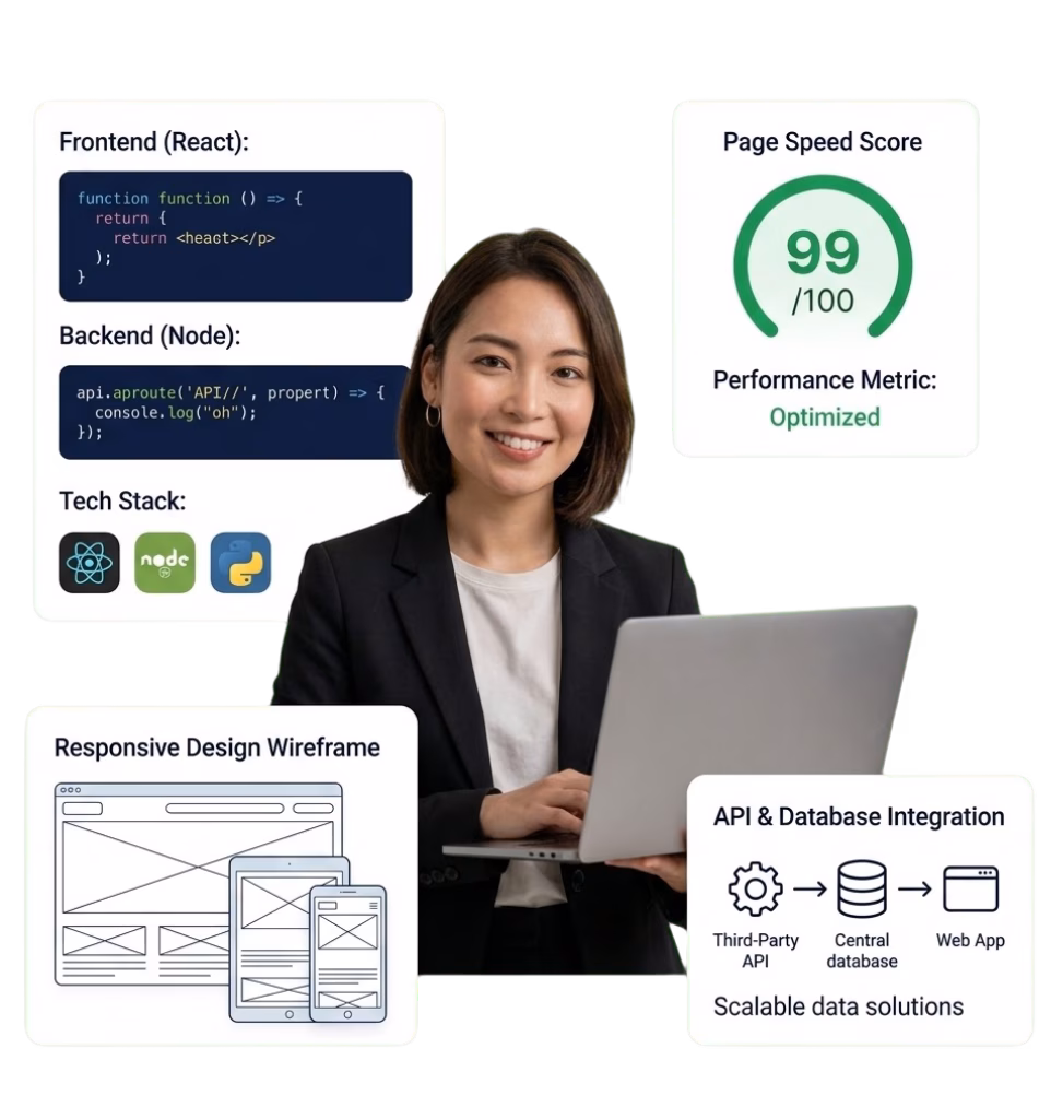 custom development services vector image
