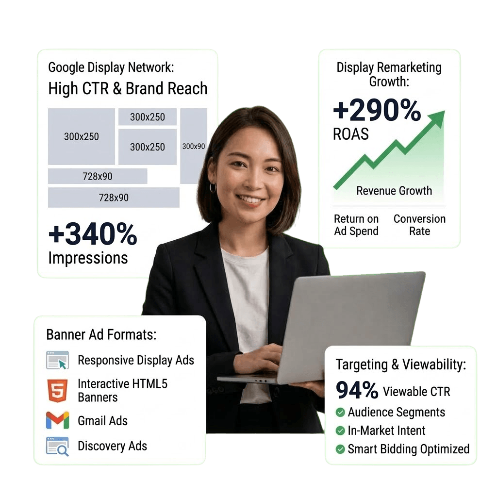 display ads services google ads vector graphic image