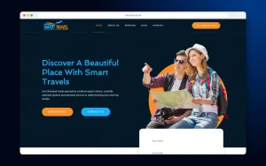 Smart Travels UK travel agency website homepage designed by Mark X Media